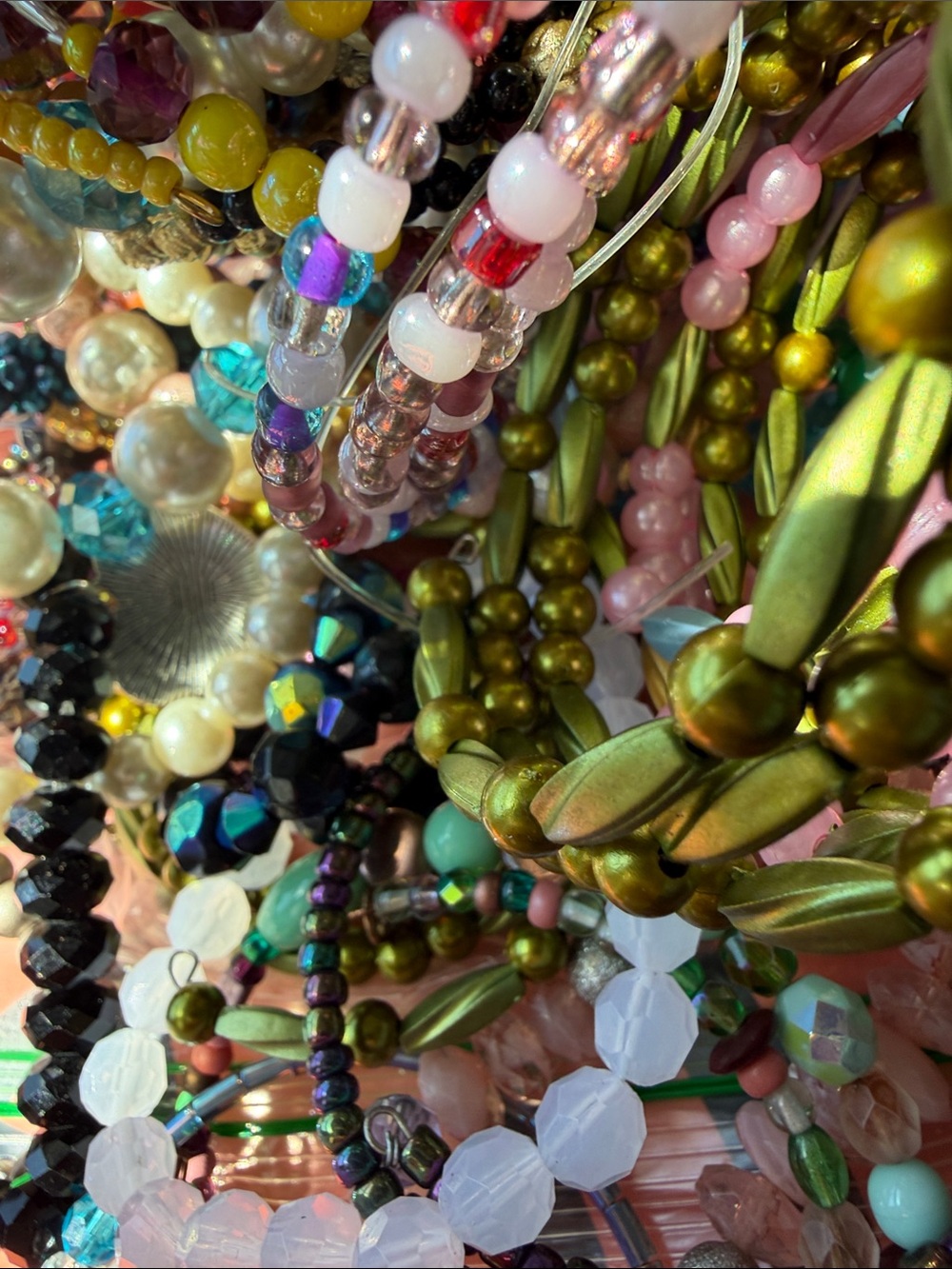 Multi-Color Beaded Women's Bracelet Bundle Set - Picture 2 of 16